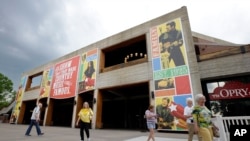 People visit the the Grand Ole Opry House in Nashville.
