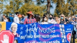 Vietnamese-Americans rally in Little Saigon, California, to protest Anti-Asian hate on 4/3 2021