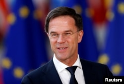 Netherlands' Prime Minister Mark Rutte arrives at a European Union leaders informal summit in Brussels, Belgium, Feb. 23, 2018.