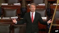 Senator Rand Paul di Gedung Capitol, Washington, D.C., 8 Februari 2018.
