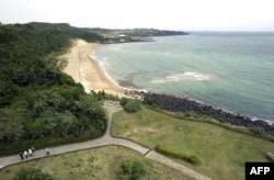 FILE - An ocean view from a bedroom at the Seogwipo Hyatt hotel is seen in this April 26, 2002, photo.