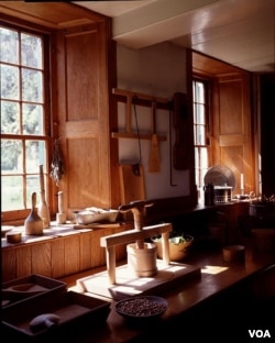 A simple, but elegant, kitchen at the Hancock Shaker Village near Pittsfield, Massachusetts. (Carol M. Highsmith)