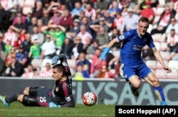 Jamie Vardy's big season helped Leicester City win its first English title.