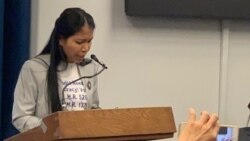 រូបឯកសារ៖ លោកស្រី គឹមហ៊ុន ធិត ​ប្រធាន​កិច្ចការ​ស្ត្រី​នៃ​គណបក្ស​សង្គ្រោះ​ជាតិ​អាមេរិក ចូលរួម​ថ្លែងការណ៍​ក្នុង​ពិធី​ប្រារព្ធ​ខួប​លើក​ទី២៨ នៃ​សន្ធិសញ្ញា​សន្តិភាព​ទីក្រុង​ប៉ារីស​នៅ​វិមាន​រដ្ឋសភា​អាមេរិក​កាលពី​ថ្ងៃចន្ទ ទី២១ ខែតុលា ឆ្នាំ ២០១៩។ (សុខ ខេមរា/VOA)