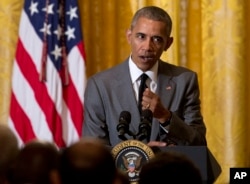 President Barack Obama speaks about the attack in Nice, France, during a reception for Washington diplomats at the White House, July 15, 2016.