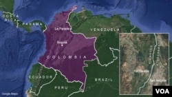 Map showing La Parada, Colombia near the border with Venezuela