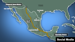 A map showing the proposed trip by the "caravan."