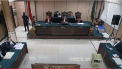 Sidang pembacaan tuntutan 2 penyerang Novel Baswedan di Pengadilan Negeri Jakarta Utara, Kamis (11/6/20). (Foto: Courtesy)