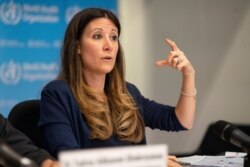 Maria Van Kerkhove, Pimpinan Teknis Program Keadaan Darurat Kesehatan WHO menghadiri konferensi pers