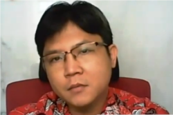 Dosen dan peneliti antikorupsi SAKSI, Universitas Mulawarman Herdiansyah Hamzah, dalam tangkapan layar. (Foto: VOA/Nurhadi Sucahyo)