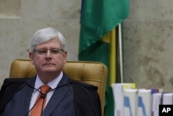 Brazil's Attorney General Rodrigo Janot attends a Supreme Court session in Brasilia, Brazil, June 28, 2017.