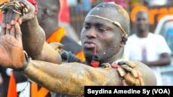 Modou Lo, lutteur sénégalais, à Dakar, 26 novembre 2017. (VOA/Seydina Amedine Sy)