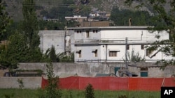 This May 2, 2011, file photo shows Osama bin Laden's compound in Abbottabad, Pakistan, shortly after the U.S. raid in which the al-Qaida leader was killed.