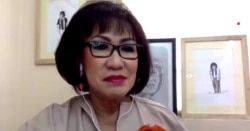 Deputi Bidang Penelitian Fundamental Lembaga Eijkman, Prof. Herawati Sudoyo dalam sebuah webinar. (Foto: VOA/Petrus Riski)