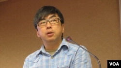 台湾在野党民进党立委段宜康（美国之音张永泰拍摄）