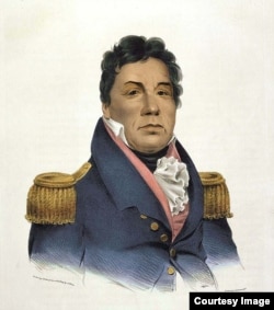 Portrait of Choctaw Chief Pushmataha, who sided with the Americans during the War of 1812. Courtesy, Smithsonian's National Portrait Gallery.
