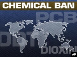 በዓለምአቀፍ ደረጃ የታገዱ ጎጂ ኬሚካሎች ዲዲቲ፣ ፒሲቢ እና ዲዮክሲን ይገኙበታል