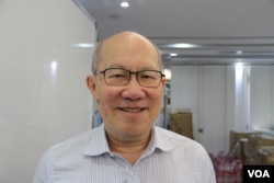 香港时事评论员林和立（美国之音申华拍摄）