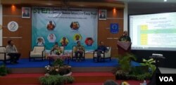Seminar Infrastruktur Energi Nuklir di Yogyakarta, Kamis, 25 Oktober 2018. (Foto: VOA/Nurhadi).