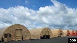 The Monrovia Medical Unit is an Ebola treatment unit built for the care of medical workers who become infected with the virus. (Photo Credit: Sgt. 1st Class Nathan Hoskins, Joint Forces Command United Assistance Public Affairs)