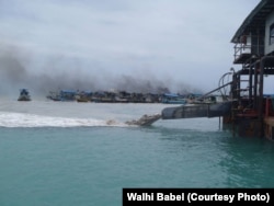 Kapal Isap Produksi timah di Bangka-Belitung. (Foto:Walhi Babel)