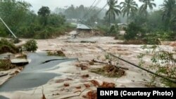 Banjir dahsyat di Belitung sejak akhir pekan lalu. (Foto: courtesy BNPB)