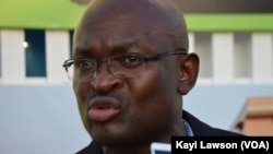 Cyrille Atonfack, lors du sommet sur la sécurité à Lomé, au Togo, le 11 octobre 2016. (VOA/Kayi Lawson)