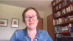 安德莉亚·戴克接受美国之音Skype采访截图