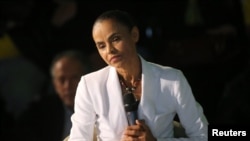 Presidential candidate Marina Silva of the Sustainability Network Party.