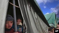 Syrian war refugees are also causing stress in Lebanon. The refugee camp shown here on January 7, 2013, is near the eastern town of Marj.