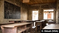 A classroom in the EMCI school in Lassa, where much of the help comes from nongovernmental organizations.