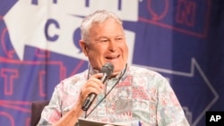 FILE - Rep. Dana Rohrabacher attends Politicon at The Pasadena Convention Center, in Pasadena, California, July 30, 2017.
