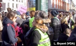 Yellow vest protester Sabrina Drljevic-Pierre (R) wants greater social and environmental justice.