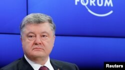 Ukraine's President Petro Poroshenko attends the World Economic Forum annual meeting in Davos, Switzerland Jan. 26, 2018.