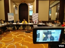 Konferencija Društva sudija Srbije posvećena materijalnom statusu sudija kao komponenti nezavisnosti pravosuđa u Srbiji, u holetu Hajat ridžensi, u Beogradu, 27. septembra 2019. (Foto: Veljko Popović, VoA)