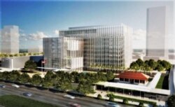 Gedung Kedutaan Besar AS di Jln Medan Merdeka Selatan di Jakarta (courtesy: US Embassy).