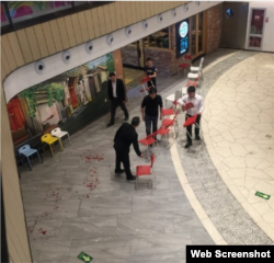 西城区西单大悦城商场持刀行凶案现场（网络图片）