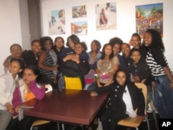 Young people visit an Ethiopian art exhibition during a summer camp field trip sponsored by the Ethiopian Community Center in Seattle.