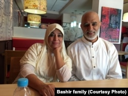 Amina and Imran Bashir are photographed during their Hajj pilgrimage in 2015.