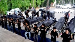 Aktivis lingkungan menggelar aksi memperingati para korban meninggal akibat lubang tambang. (Sumber: Jatam Kaltim)