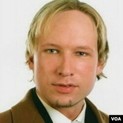 Tersangka Anders Behring Breivik yang berusia 32 tahun.