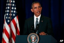 U.S. President Barack Obama speaks during a press conference in Kuala Lumpur, Malaysia, Nov. 22, 2015.