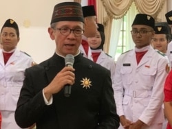 Wakil Menteri Perdagangan RI, saat masih menjabat sebagai Duta Besar RI untuk Amerika Serikat, Mahendra Siregar, di Washington, D.C., 17 Agustus 2019 (Photo: VOA/Made Yoni).