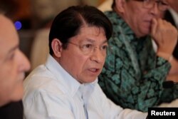 FILE - Nicaragua's Foreign Minister Denis Moncada is pictured in Managua, Feb. 4, 2017.