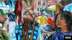 Artwork for the 'I AM 400' project, made up of images representing four centuries of African American history.