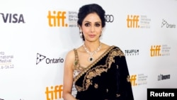 Sridevi arrives for the gala presentation of English Vinglish during the Toronto International Film, September 14, 2012, in Toronto, Canada. (REUTERS/Mark Blinch)