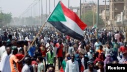 Thousands march in Khartoum on June, 30, 2020, demanding justice for the people killed by security forces during last year’s street protests.