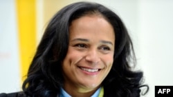 Isabel dos Santos à Maia au Portugal le 5 février 2018.