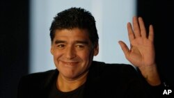 Legenda sepakbola dunia Diego Armando Maradona.