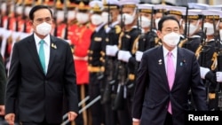Japan's PM Fumio Kishida meets with Thailand's PM Prayuth Chan-ocha, in Bangkok